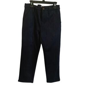 Fidelity Denim Taylor Straight Crop Suede City Sky Pants Women's Size 29 Blue